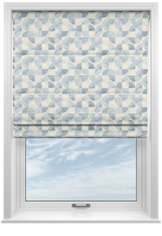 Mosaic Tile, Aquamarine - Roman Blind